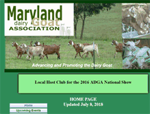 Tablet Screenshot of marylanddairygoat.org